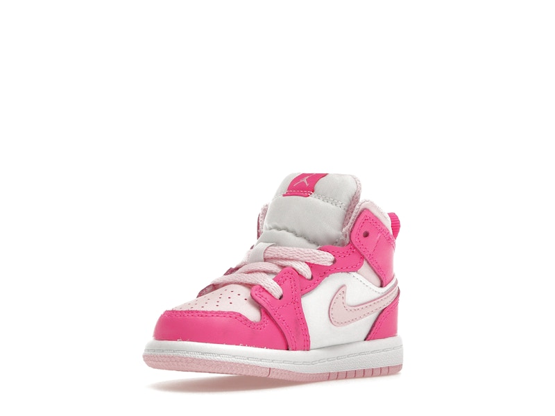 Jordan 1 Mid White Fierce Pink (TD)