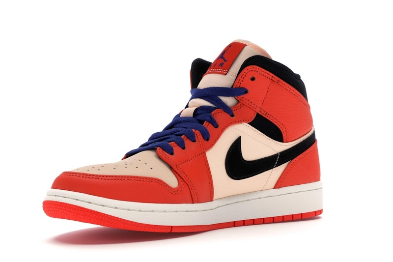 Jordan 1 Mid Team Orange Black