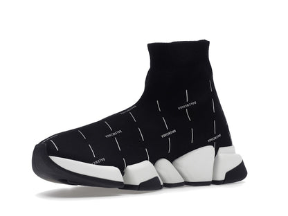 Balenciaga Speed 2.0 Black White Logo