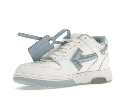 OFF-WHITE Out Of Office OOO Low Tops Embroidered Arrow White Light Blue