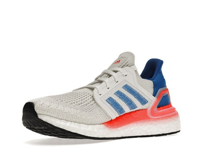 adidas Ultra Boost 20 White Glory Blue Solar Red