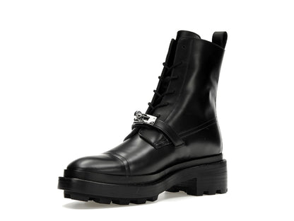 Hermes Funk Ankle Boot Noir Calfskin Leather