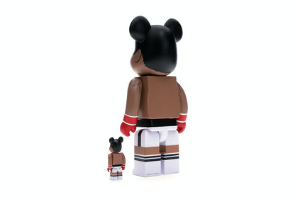 Bearbrick Muhammad Ali 100% & 400% Set Brown