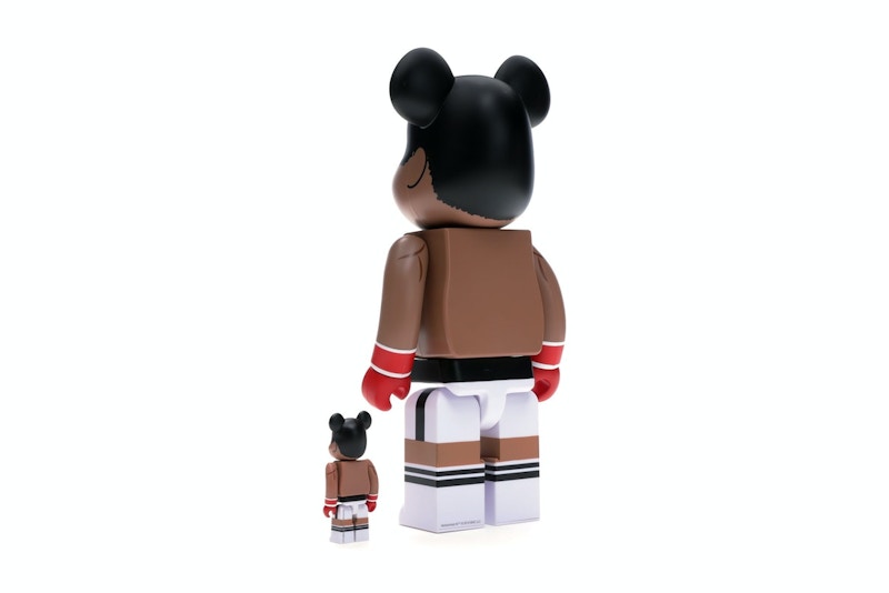 Bearbrick Muhammad Ali 100% & 400% Set Brown
