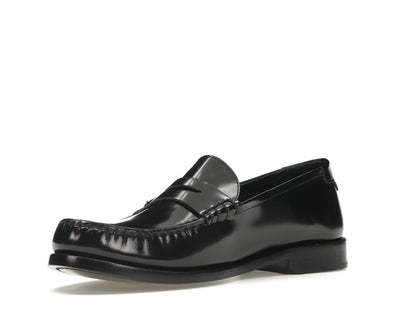 Saint Laurent Le Loafer Penny Slippers Black Leather