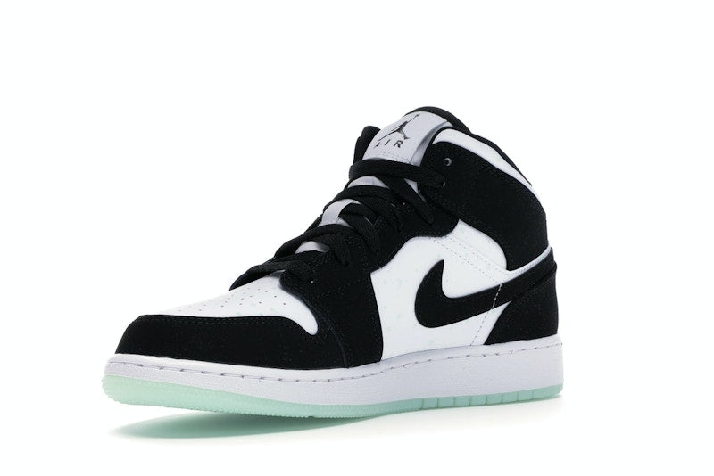 Jordan 1 Mid White Black Teal Tint (GS)