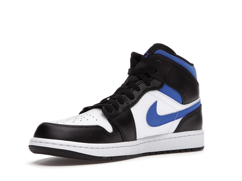 Jordan 1 Mid White Black Racer Blue