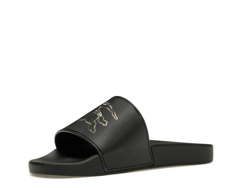 Burberry Check EKD Motif Slide Black