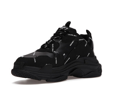 Balenciaga Triple S Allover Logo Black