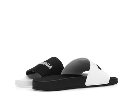 Balenciaga Pool Slides White Black (Women's)