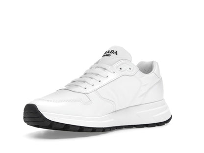 Prada PRAX 01 Sneakers Re-Nylon Brushed Leather White Black