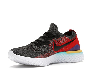Nike Epic React Flyknit 2 Black Hyper Jade University Red
