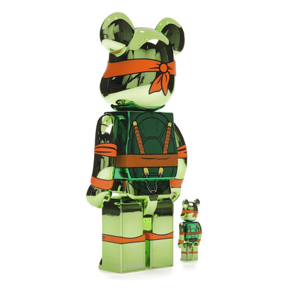 Bearbrick x Teenage Mutant Ninja Turtles Michelangelo 100% & 400% Set