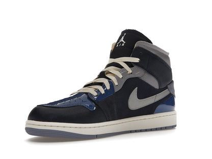 Jordan 1 Mid SE Craft Obsidian French Blue Ashen Slate White
