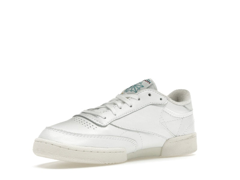 Reebok Club C 85 White Teal Burgundy Logo