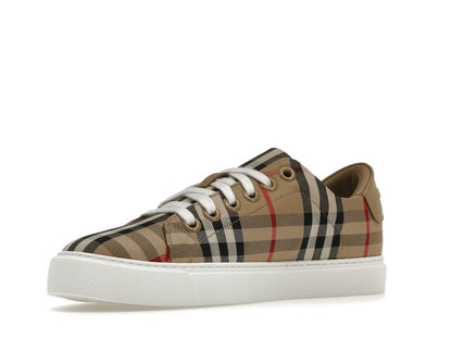 Burberry Vintage Check and Leather Sneakers Archive Beige Check Toe (Women's)