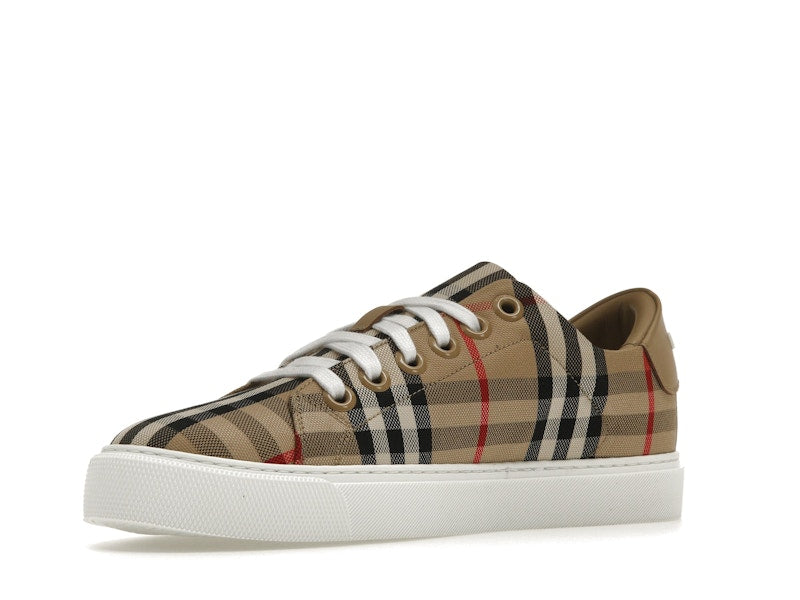 Burberry Vintage Check and Leather Sneakers Archive Beige Check Toe (Women's)