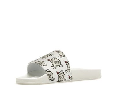 Moncler Basile Slide Logo Print White
