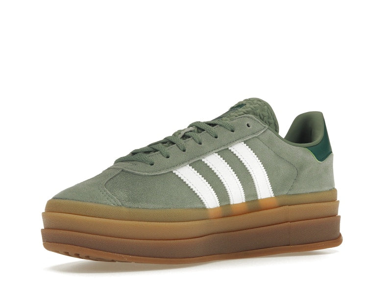 adidas Gazelle Bold Silver Green Gum (Womens)