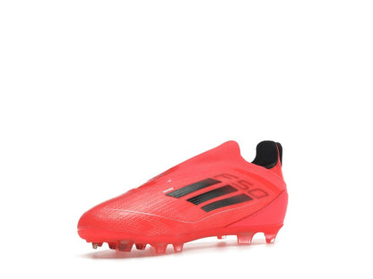 adidas F50 Pro Laceless FG Turbo Aurora Black Platinum Metallic (GS)