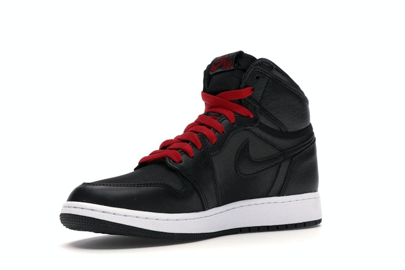 Jordan 1 Retro High Black Satin Gym Red Black (GS)
