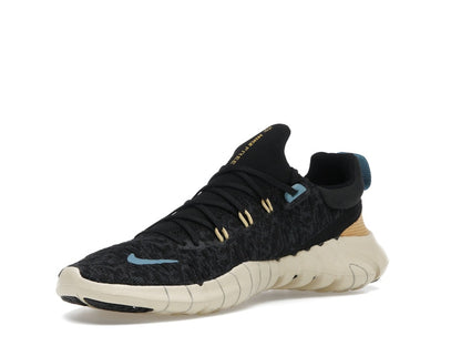 Nike Free Run 5.0 Next Nature Black Anthracite Wheat Gold Noise Aqua (Women's)