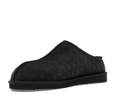 Kith Kithmas Monogram Shearling Slippers Black