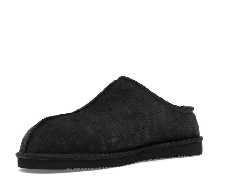 Kith Kithmas Monogram Shearling Slippers Black