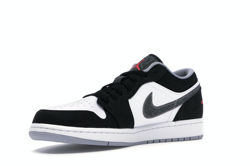 Jordan 1 Low Black White Wolf Grey Infrared 23