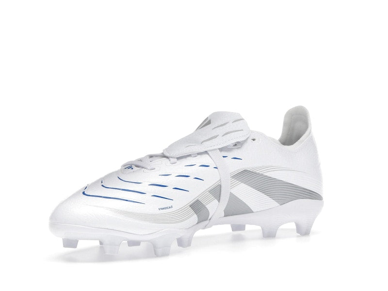 adidas Predator League Fold-Over Tongue FG/MG Cloud White Silver Metallic Bright Royal