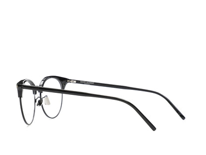 Saint Laurent Round-Frame Acetate Optical Frames Black Black Transparent (SL233F-30002729-001)