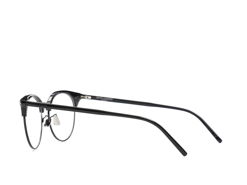 Saint Laurent Round-Frame Acetate Optical Frames Black Black Transparent (SL233F-30002729-001)