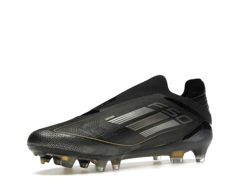 adidas F50 Elite Laceless FG Core Black Iron Metallic Gold Metallic