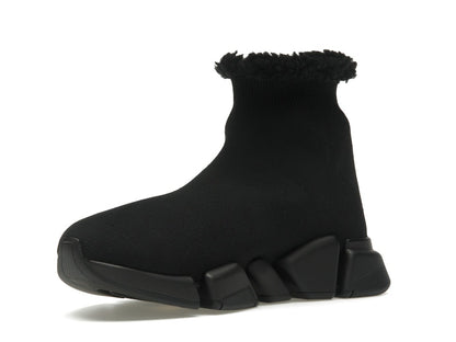 Balenciaga Speed 2.0 Recycled Fake Fur Black (Women's)