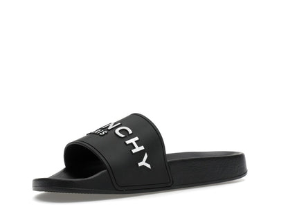 Givenchy Paris Flat Sandals Black White