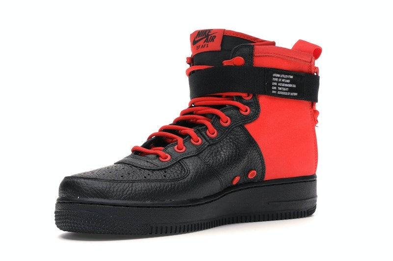 Nike SF Air Force 1 Mid Habanero Red Black