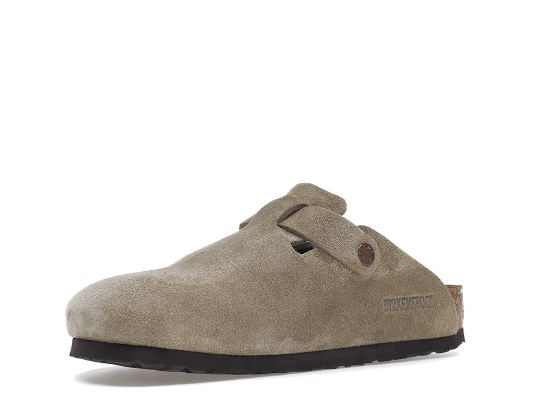 Birkenstock Boston Soft Footbed Suede Taupe