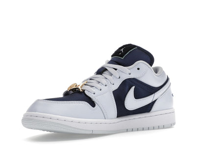 Jordan 1 Low SE Football Grey White Gym Red Midnight Navy (Women's)