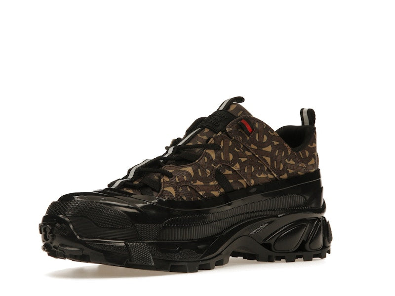 Burberry Arthur Monogram Print Black Bridle Brown