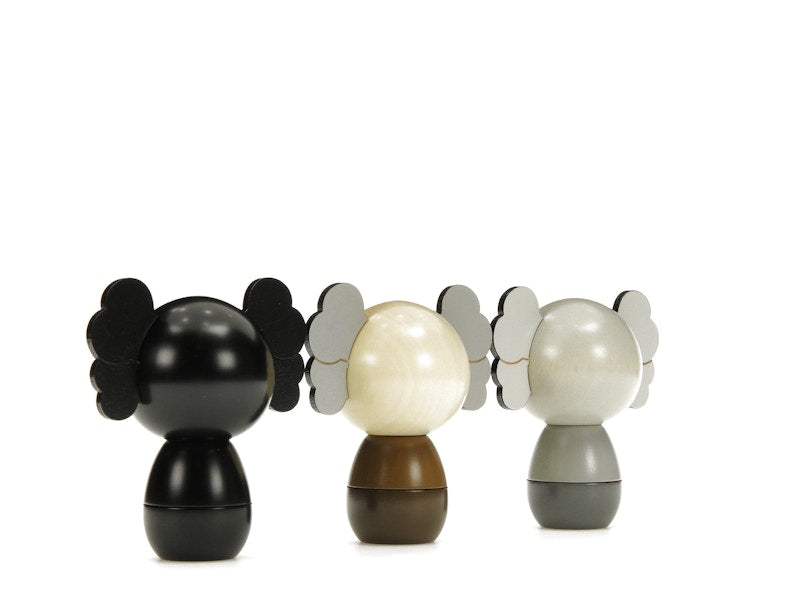 KAWS Holiday Japan Kokeshi Doll Set of 3 (Edition of 1,000) Multicolor