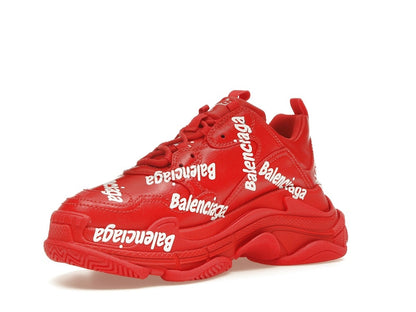 Balenciaga Triple S All Over Tomato Red White