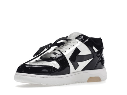 OFF-WHITE Out Of Office OOO Low Tops Patent Black White