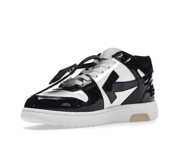 OFF-WHITE Out Of Office OOO Low Tops Patent Black White