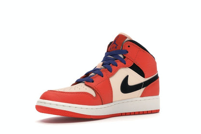 Jordan 1 Mid Team Orange Black (GS)