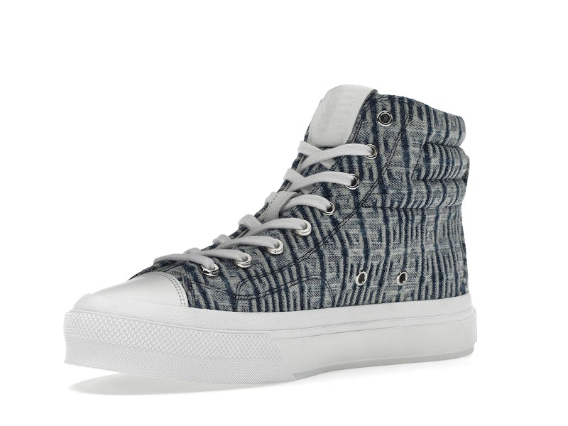 Givenchy City High Top In 4G Denim Blue White