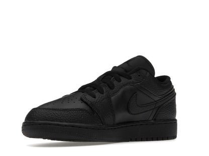 Jordan 1 Low Tumbled Leather Black (GS)