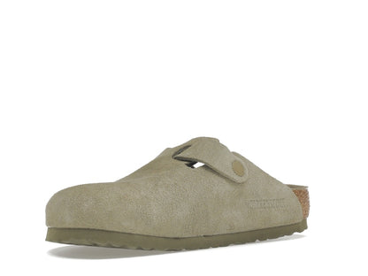 Birkenstock Boston Soft Footbed Suede Faded Khaki