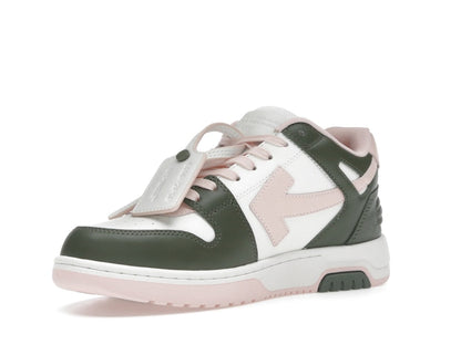 OFF-WHITE Out Of Office OOO Low Tops White Green Pink (Women's)