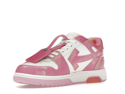 OFF-WHITE Out Of Office OOO "For Walking" Low Tops Pink Tie Dye