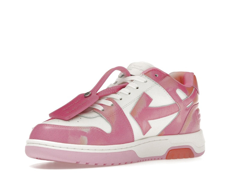 OFF-WHITE Out Of Office OOO "For Walking" Low Tops Pink Tie Dye